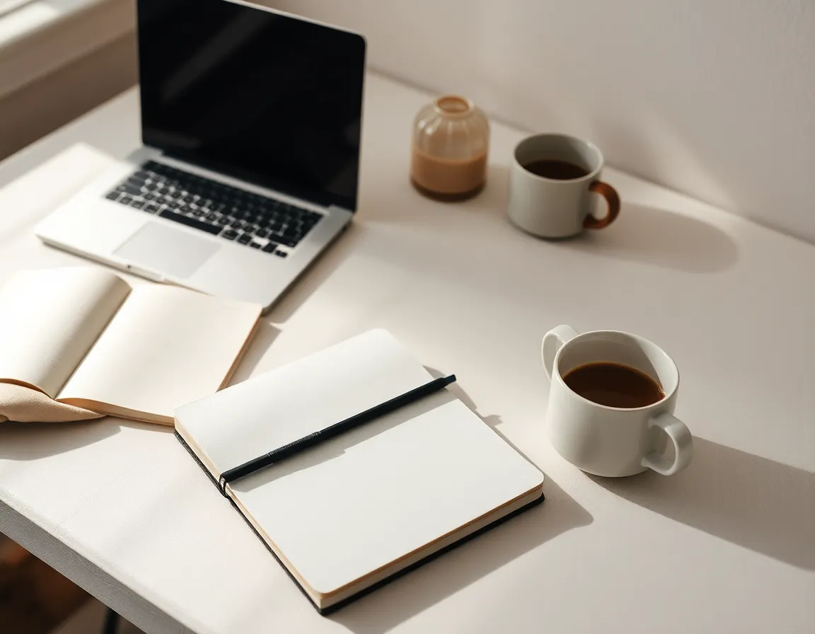 Editorial workspace for a clean blog