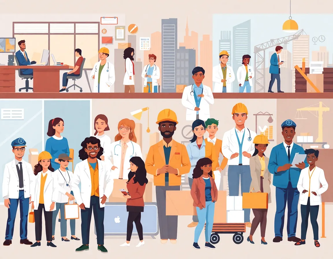US job opportunities collage