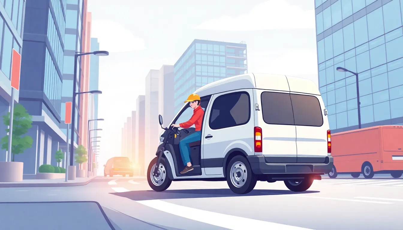Delivery driver illustration