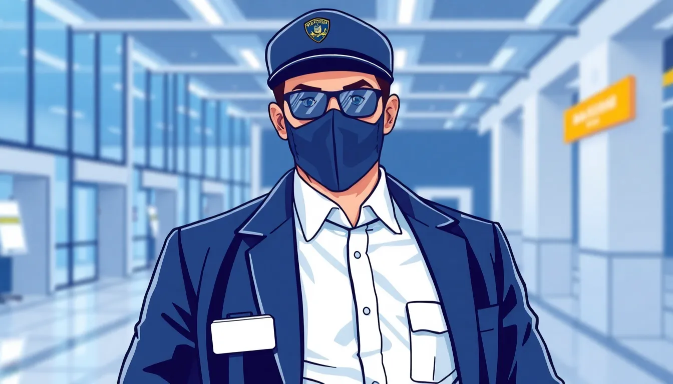 Security officer illustration