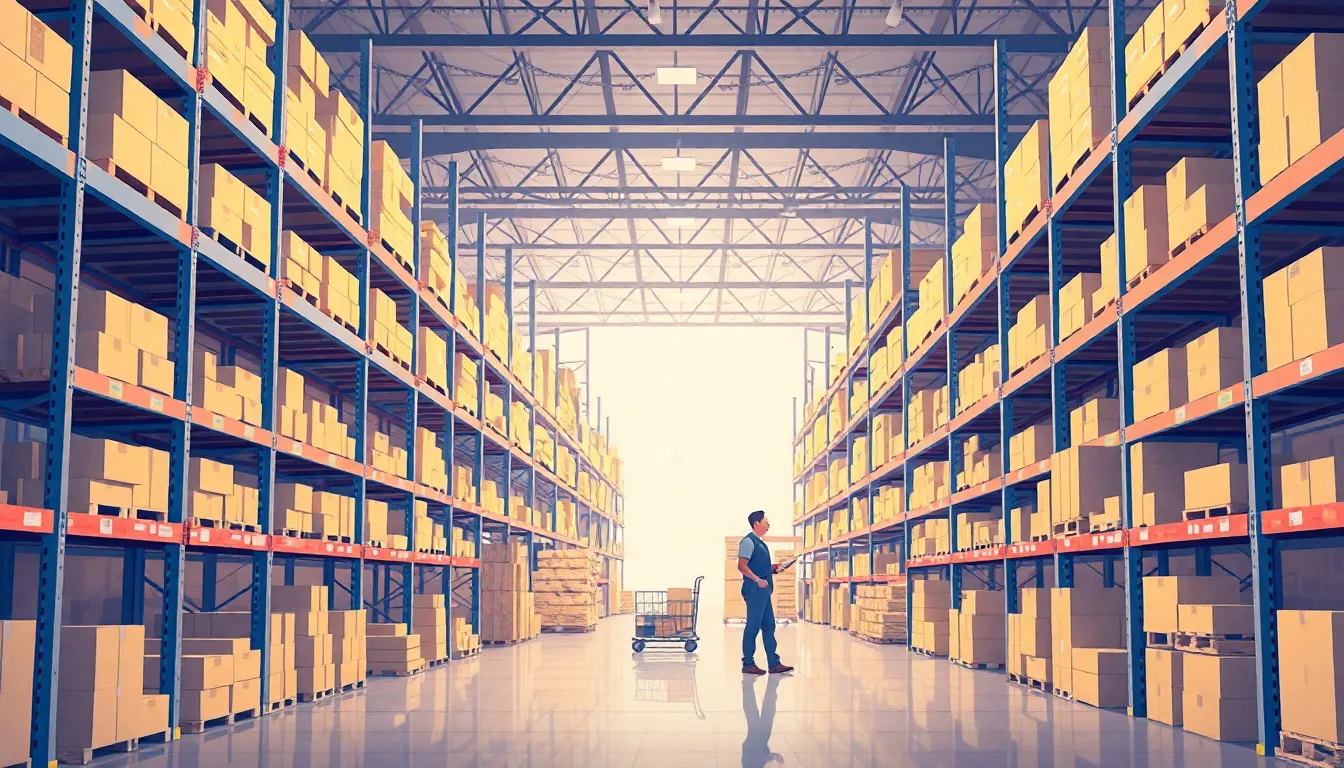 Warehouse associate illustration
