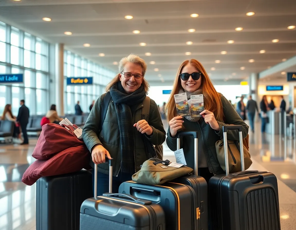 Happy travelers