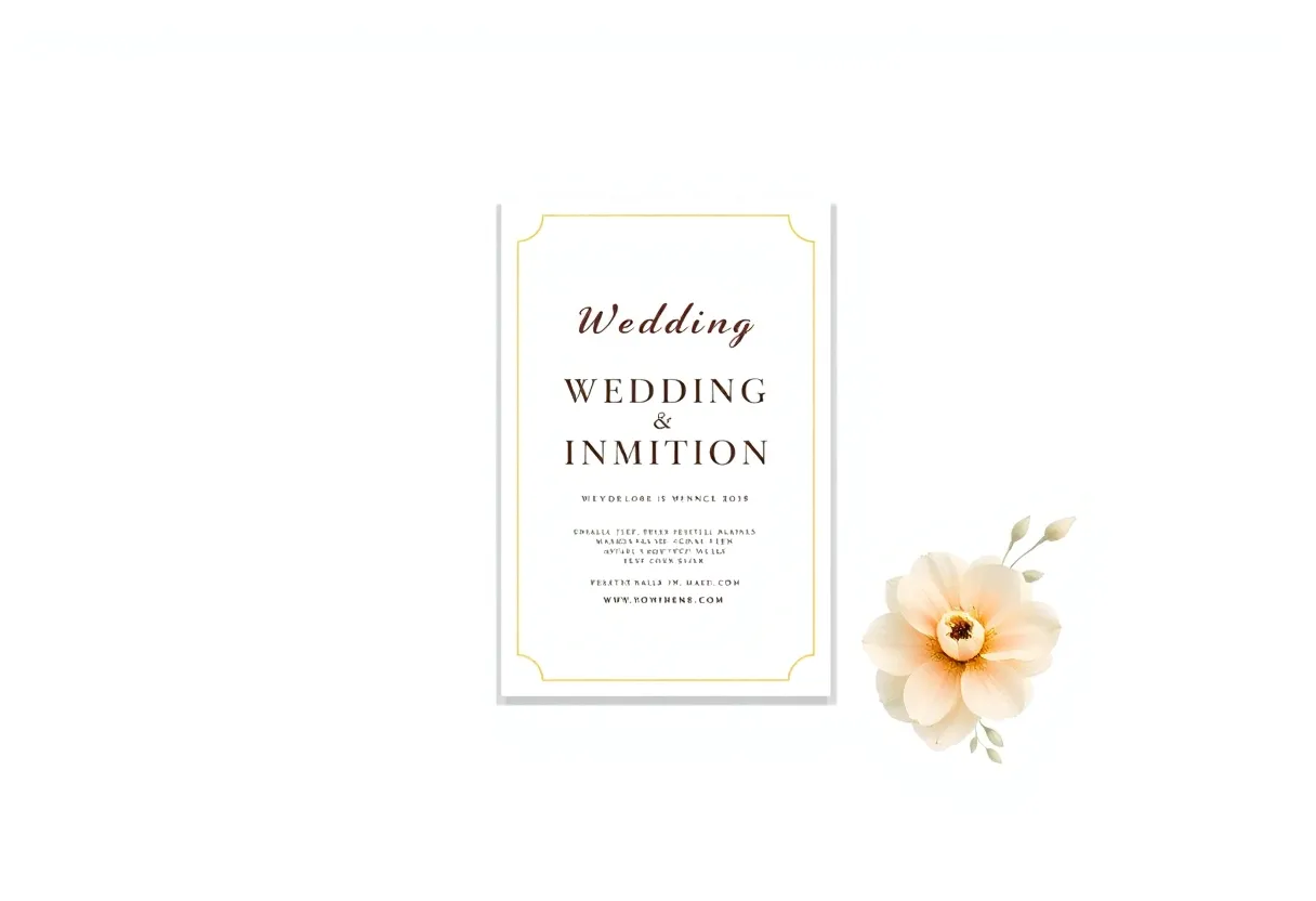 Wedding invitation mockup