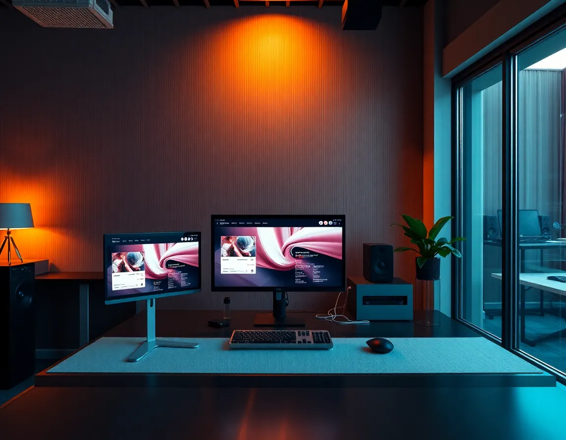 Premium AI web studio workspace