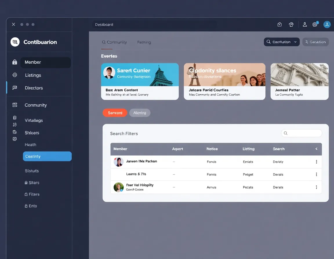 Society Directory Platform screenshot