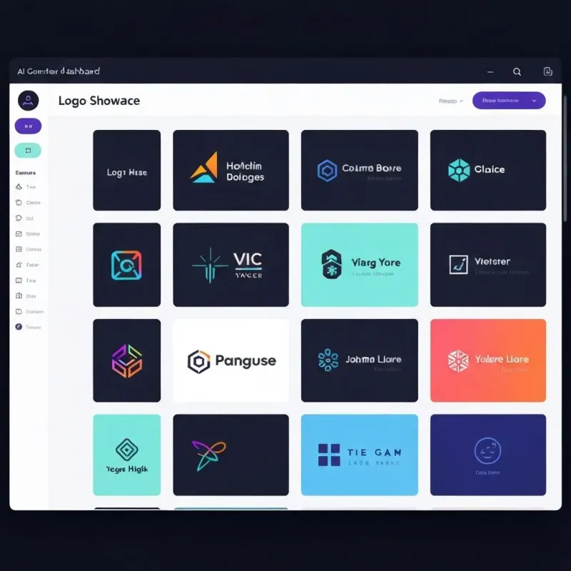 AI Logo Maker Showcase - Professional logos created instantly