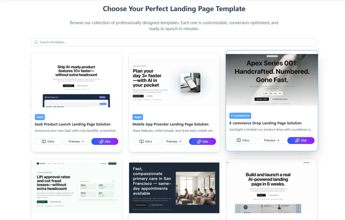 Landing-page.io hat 20+ landing page examples