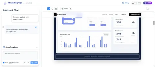 Chat & Generate Area