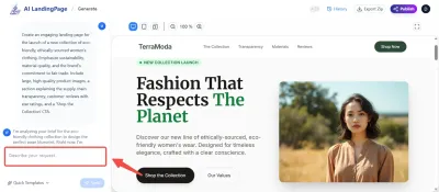Discuss and refine the generated page