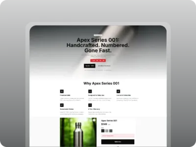 E-commerce Drop Landing Page Solution