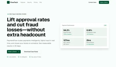 Fintech-Demo-Buchung Landing Page Lösung