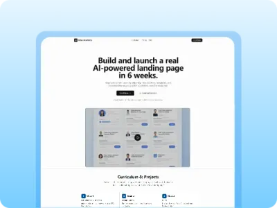 Online Course Launch Landing Page Solution