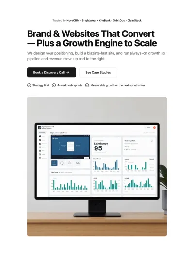 Agency Services Landing Page Solution