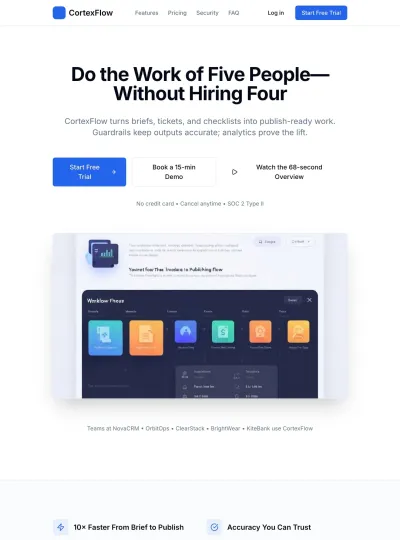 AI Tool Landing Page Solution