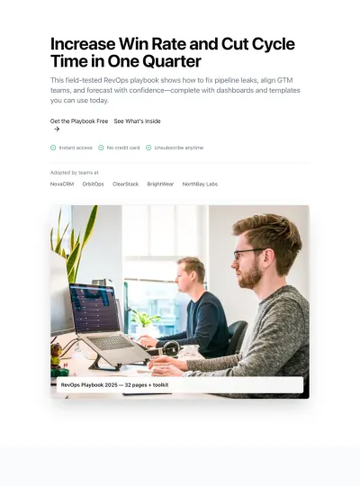 B2B Lead Magnet Landing Page Solution