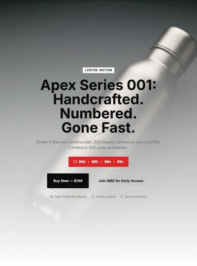 E-commerce Drop Landing Page Solution