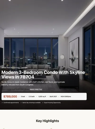 Real Estate Property Landing Page Solution