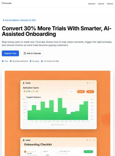 Webinar Registration Landing Page Solution