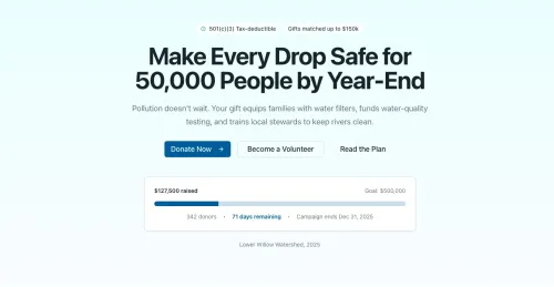 Cuente una historia de misión, muestre el impacto y acepte donaciones en línea.