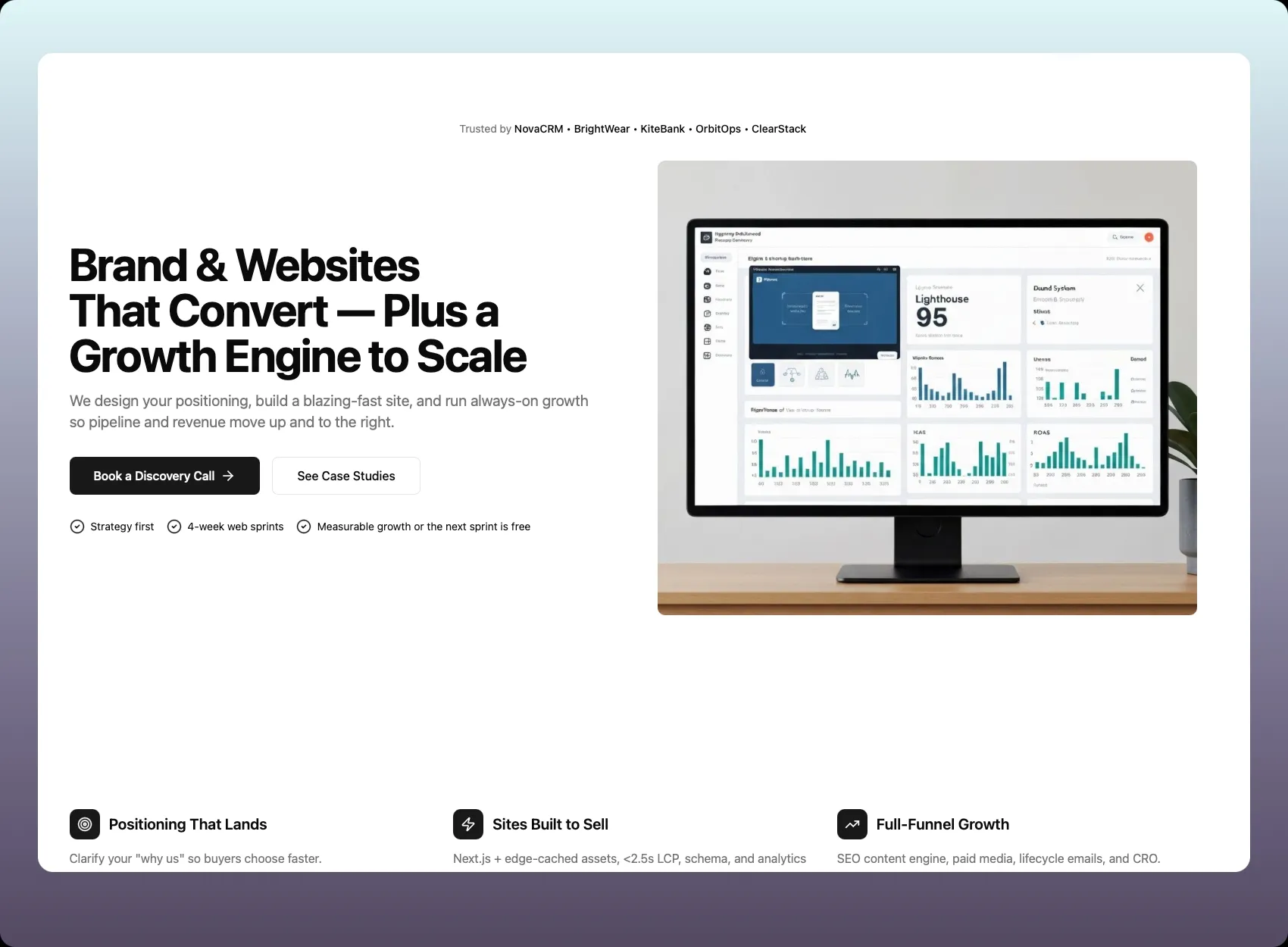Agency Services Landing Page Solution