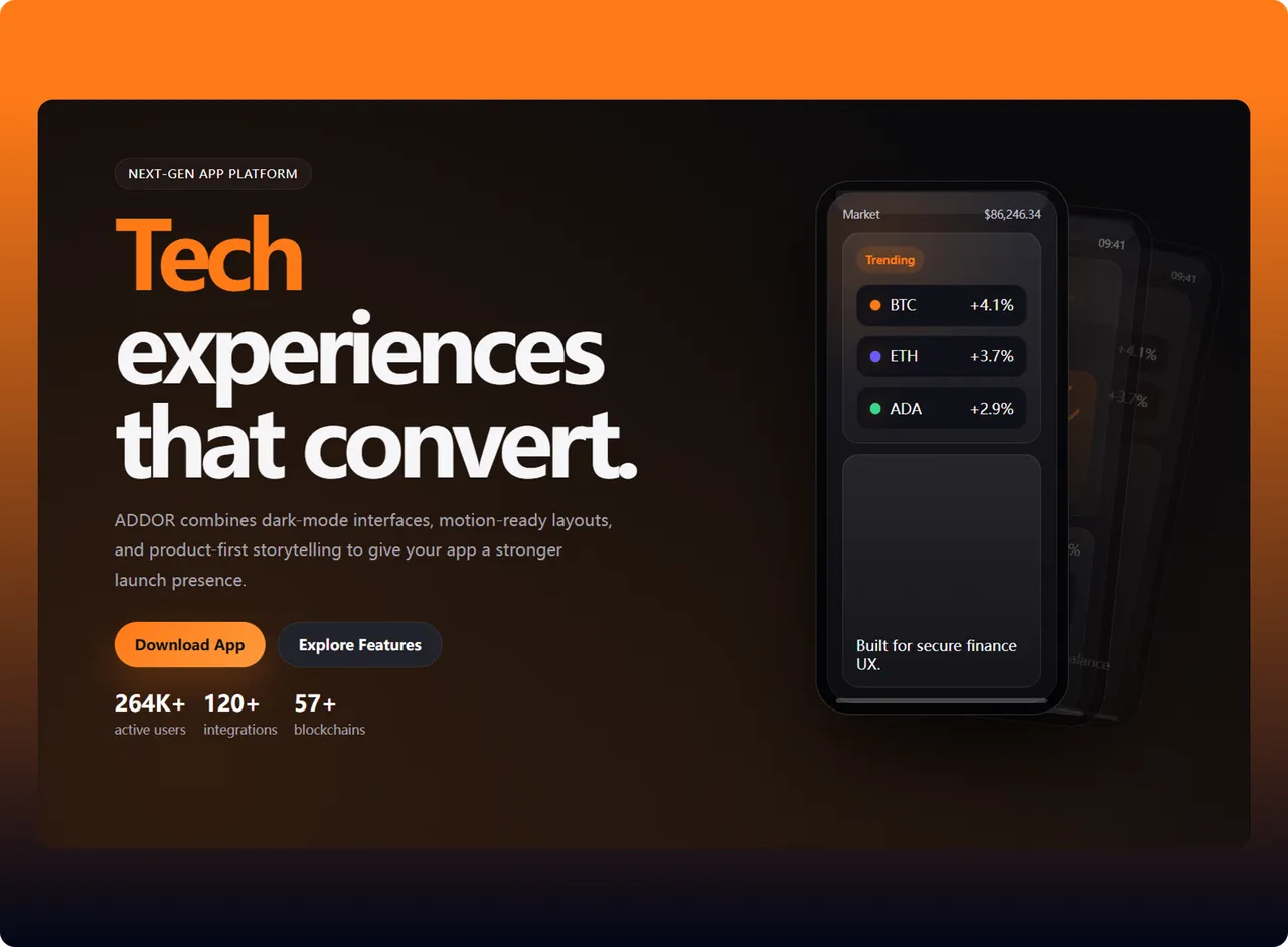 App Landing Page Template template preview