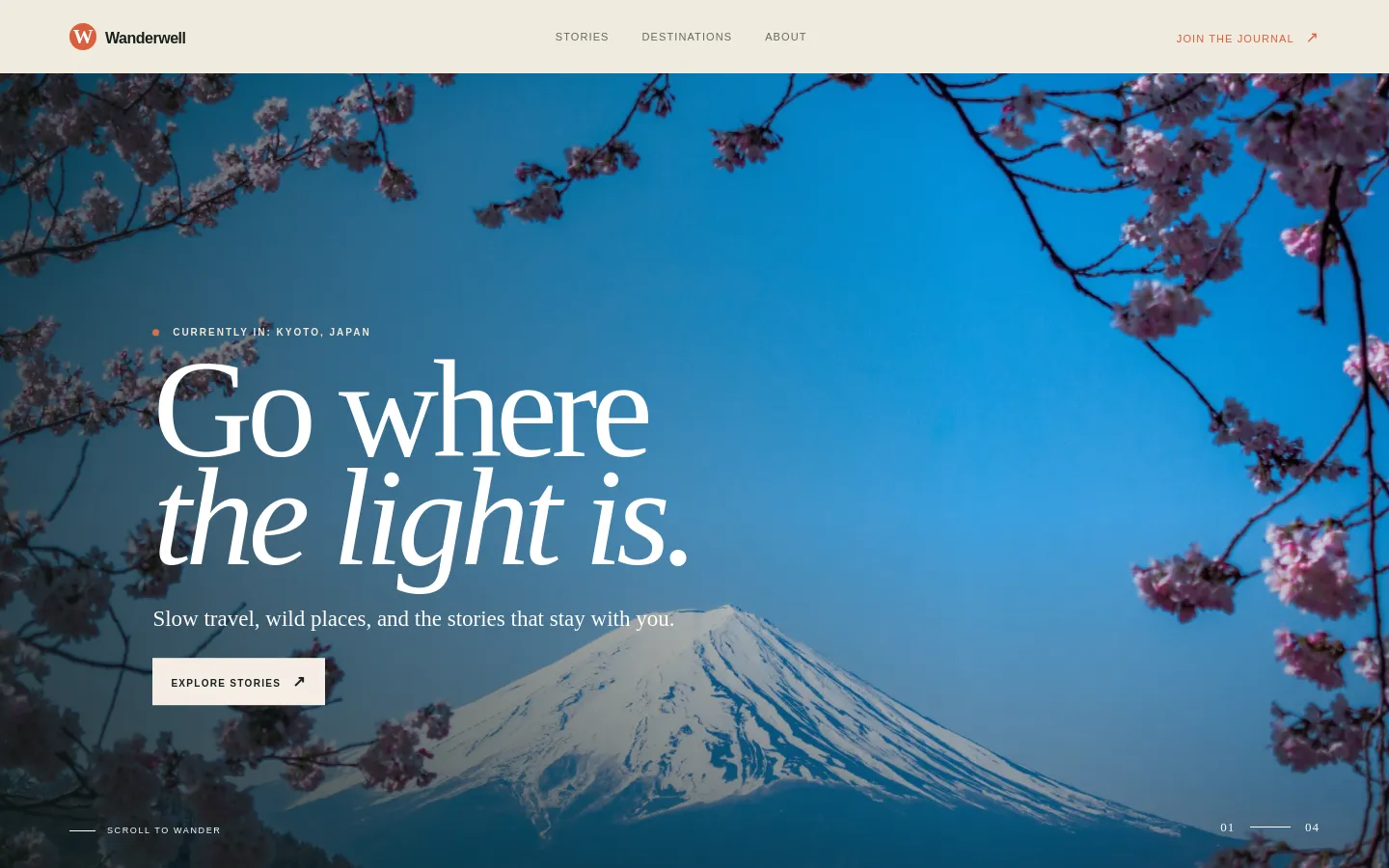 Travel Story Blog Template | AI-Powered Builder template preview