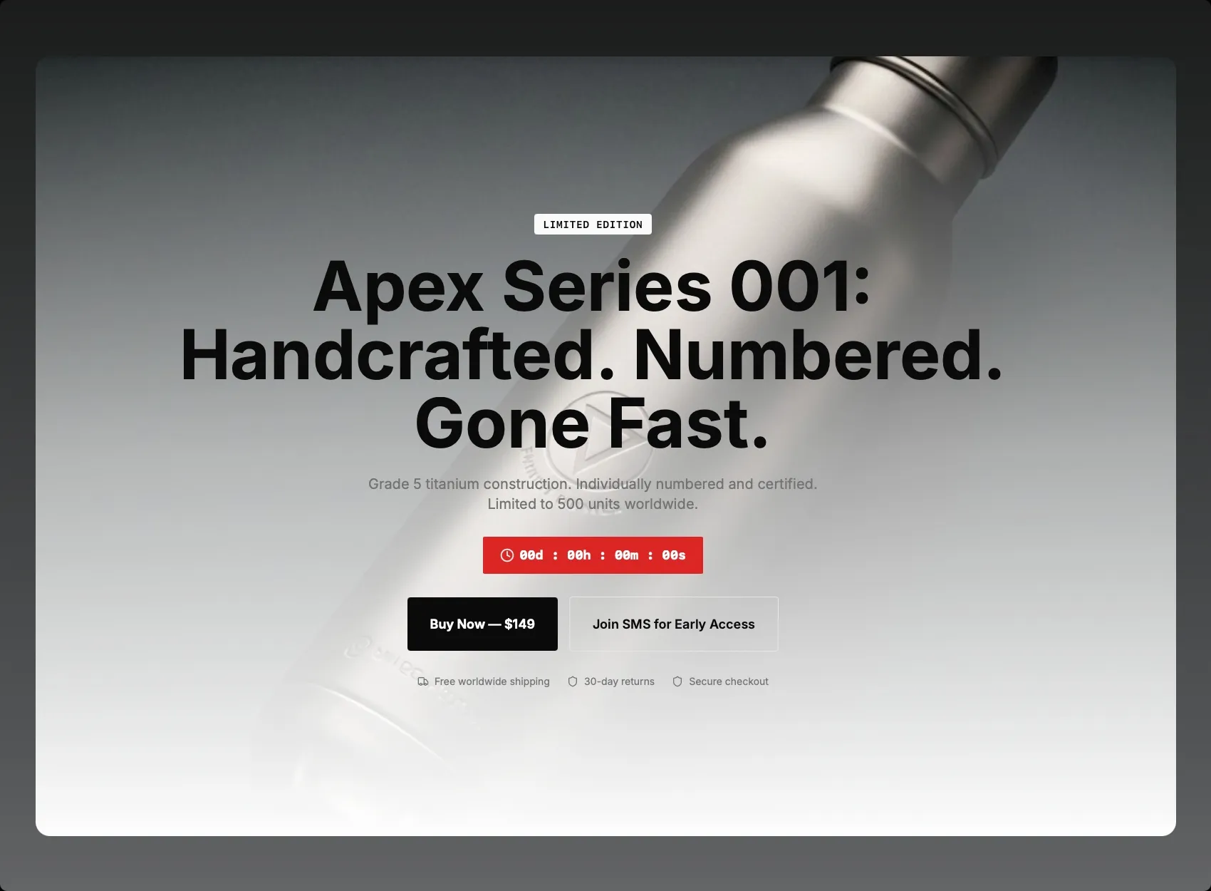 E-commerce Drop Landing Page Solution