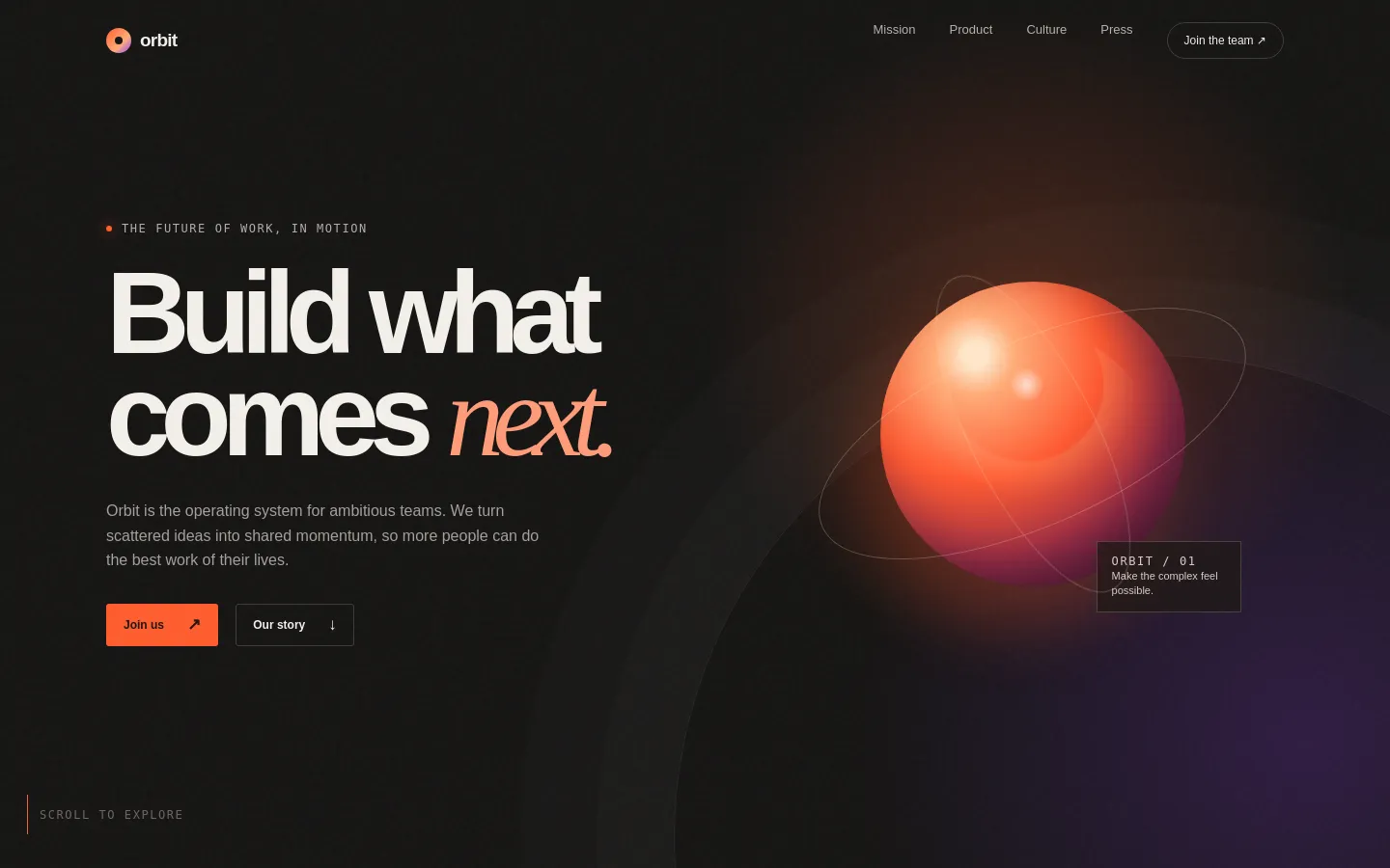Startup Company Page Template | AI-Powered Builder template preview