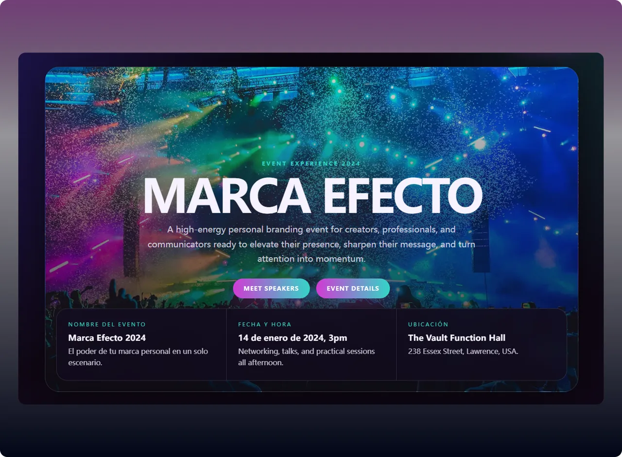 Event Landing Page Templates template preview