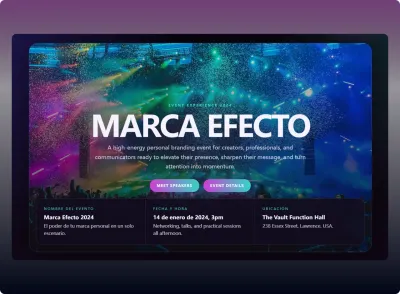Event Landing Page Templates preview