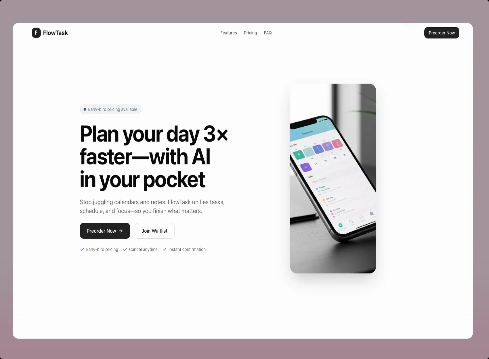 Mobile App Preorder Landing Page Solution