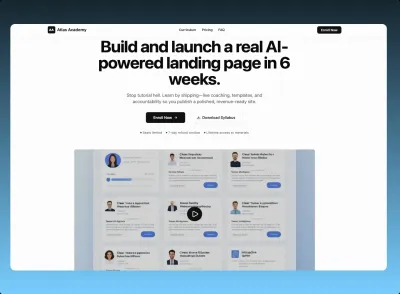 Online Course Launch Landing Page Solution preview
