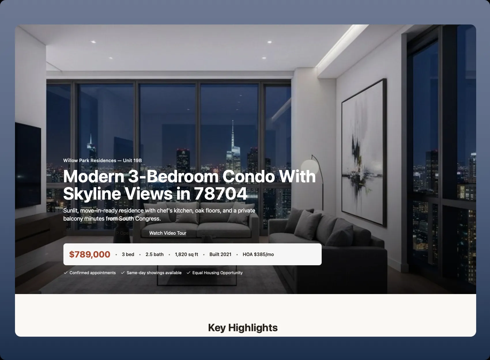 Real Estate Property Landing Page Solution