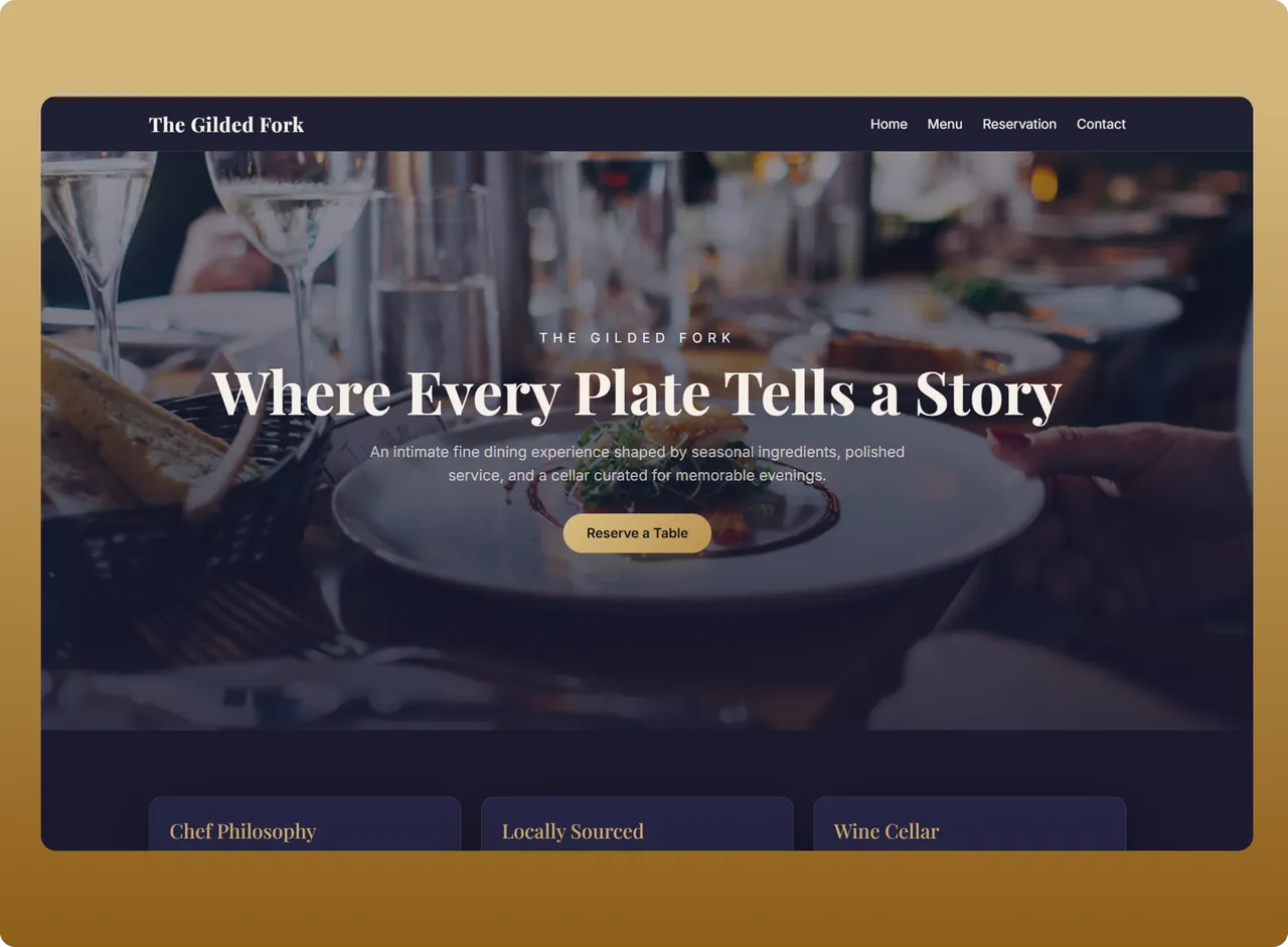 Restaurant Website Templates template preview