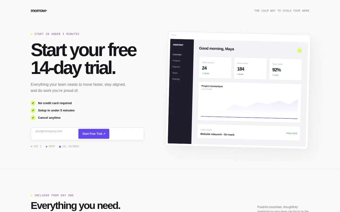 SaaS Free Trial Signup Template | AI-Powered Builder template preview