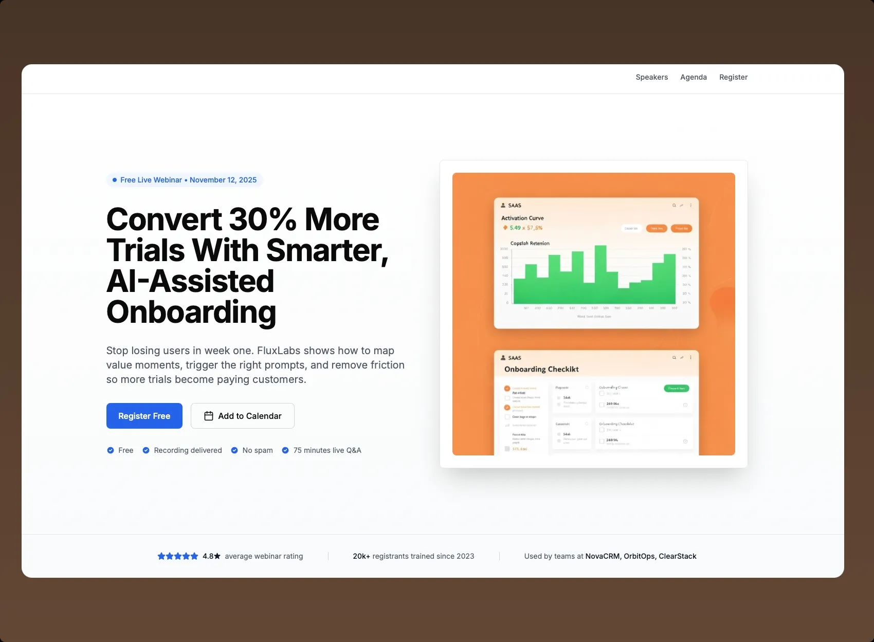 Webinar Registration Landing Page Solution