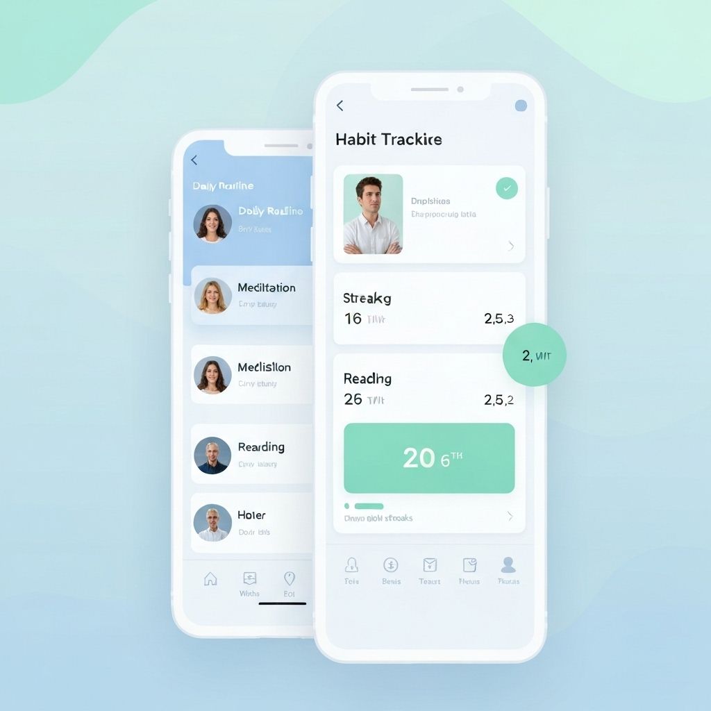 Horizon Habits app interface showing Weekly Review & Streaks