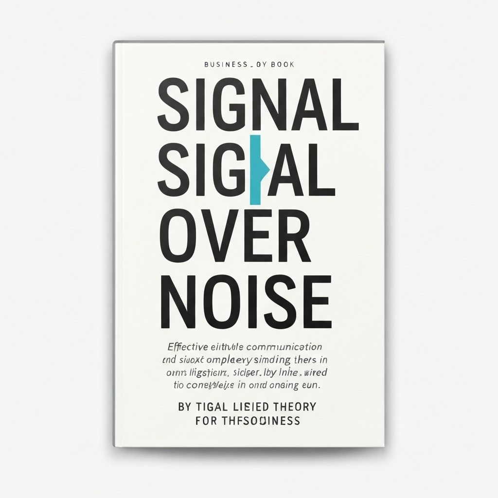 Signal Over Noise book cover showing a minimalist design with bold typography