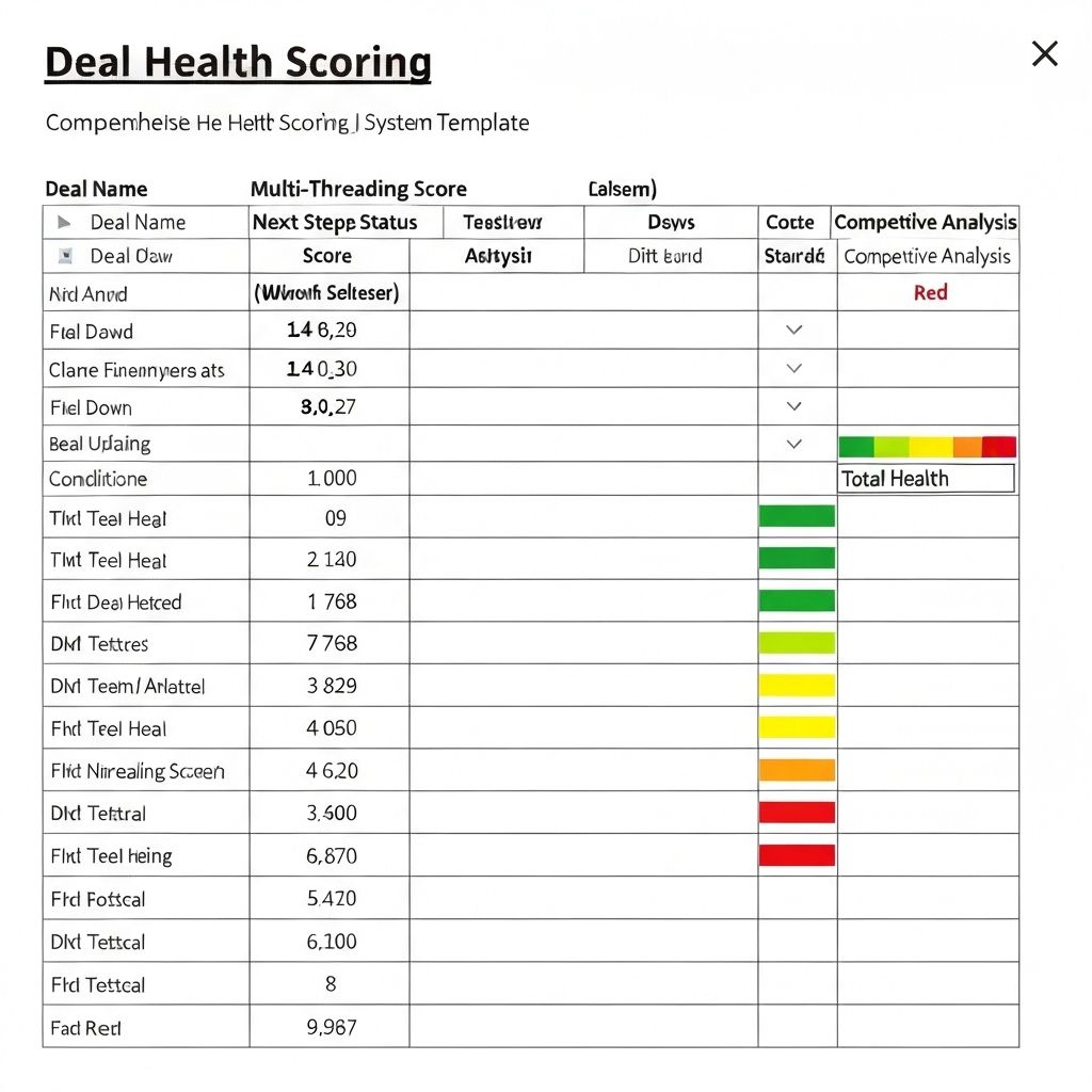 Deal health scoring template spreadsheet