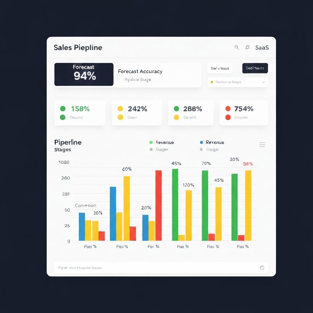 Pipeline Reliability Kit dashboard and checklist preview showing forecast accuracy metrics and deal health scoring