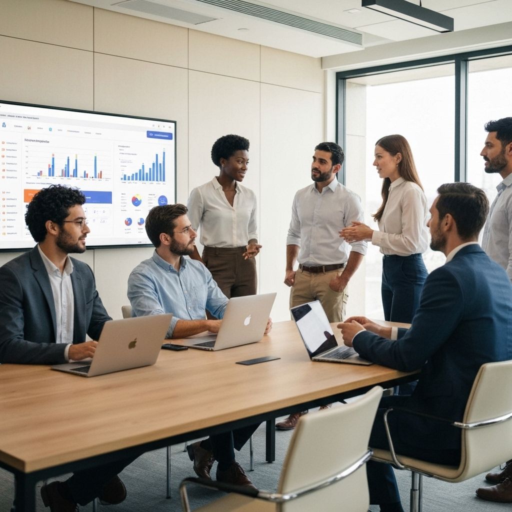 Team reviewing pipeline dashboard