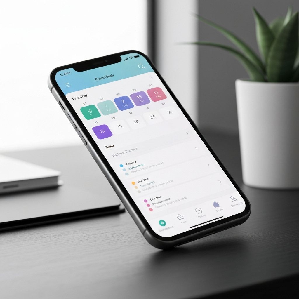 FlowTask app interface on iPhone